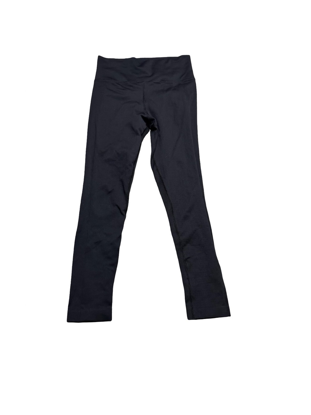 🖤 Athleta Black Ribbed‎ High Rise 7/8 Leggings Medium 25” Inseam 🖤